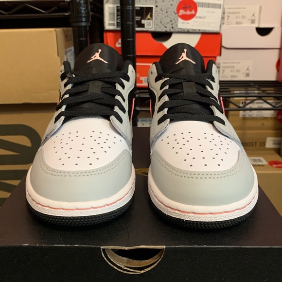 Nike Air Jordan 1 Low Black Grey Pink Shoes 553558-062 553560-062 GS Men's Sizes - Picture 3 of 13